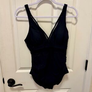 Elegant Black One-Piece Swimsuit